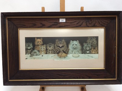 Lot 233 - Louis Wain print- What We Are About To Receive