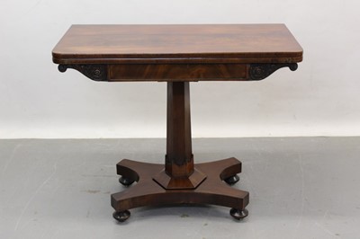 Lot 1350 - William IV mahogany card table