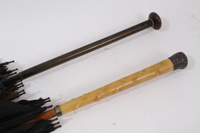 Lot 753 - Collection of walking sticks and parasols