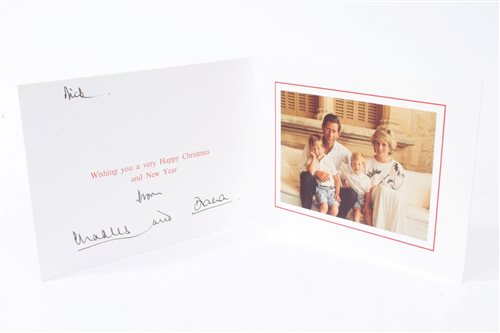 Lot 168 - TRH The Prince and Princess of Wales - signed...