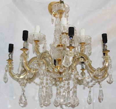 Lot 1313 - Pair of Venetian glass chandeliers