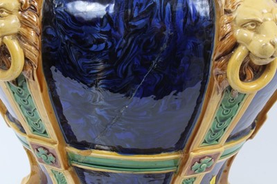 Lot 148 - Large 19th century English majolica jardinière