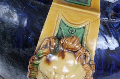 Lot 148 - Large 19th century English majolica jardinière