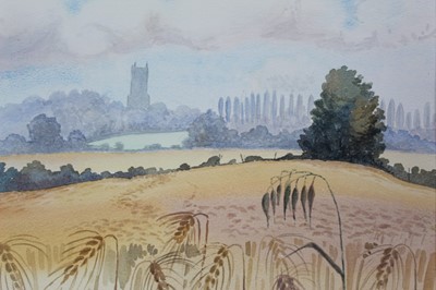 Lot 1184 - Joan Warburton (1920-1996) group of watercolours to include views of Stoke By Nayland and Polstead, one mounted, six in a sketchbook