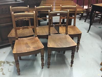 Lot 862 - Set of five 19th century East Anglian fruitwood chairs