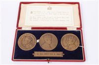 Lot 179 - Three 1936 Royal Commemorative bronze...