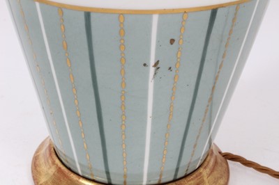 Lot 211 - Continental porcelain table lamp
