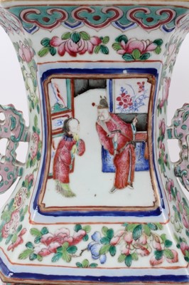 Lot 30 - Good pair of 19th century Chinese famille rose porcelain vases