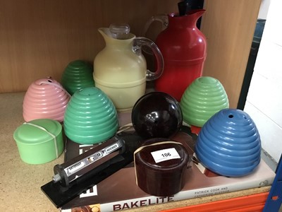 Lot 106 - Group of mixed Bakelite items together with a collectors book (1 box)