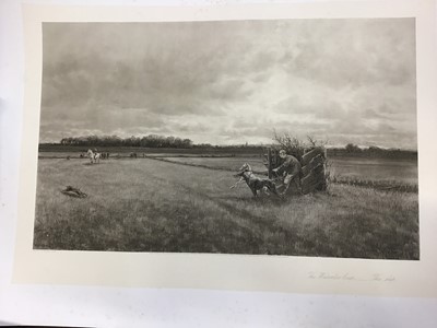 Lot 907 - Douglas Adams, set of four Victorian black and white prints - The Waterloo Cup, published 1894 by Henry Graves & Co., unframed, 61cm x 83cm