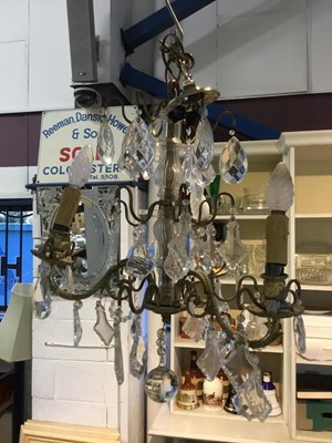 Lot 185 - Three branch chandelier