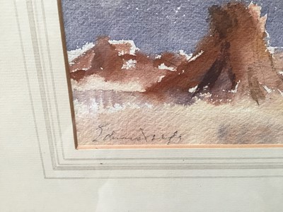 Lot 1051 - *Edward Brian Seago (1910-1974) - watercolour- 'Cornfield after rain, Ponza' 27cm x 37cm