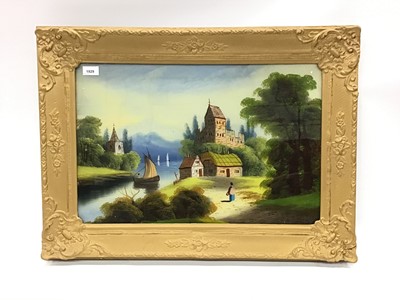 Lot 1929 - 19th Century Continental reverse painted glass picture in gilt frame