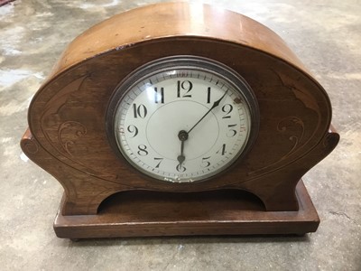 Lot 140 - Edwardian art nouveau mahogany mantel clock