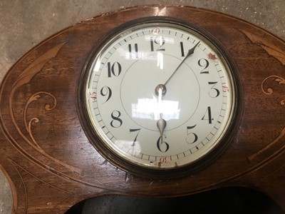 Lot 140 - Edwardian art nouveau mahogany mantel clock