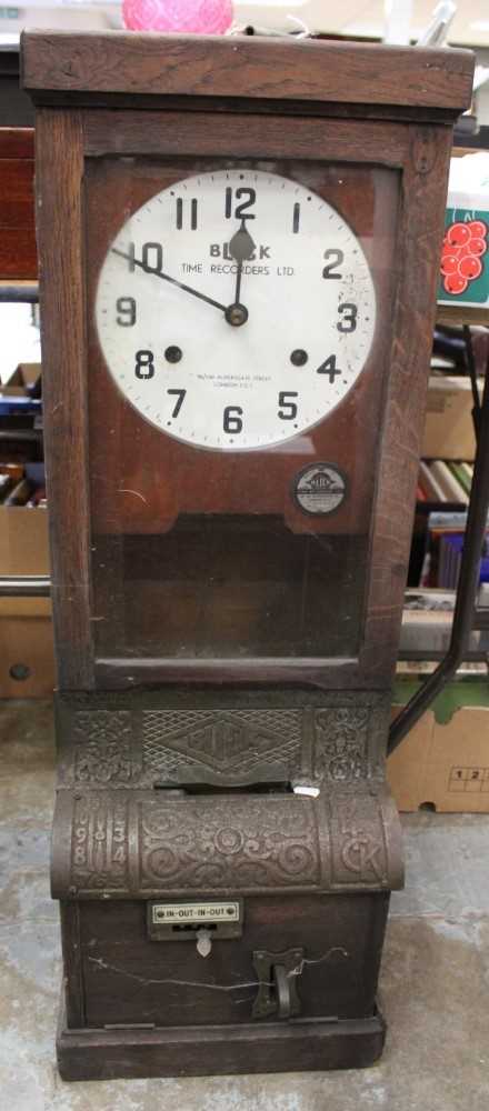 Lot 1930 - Clocking in clock