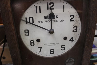 Lot 1930 - Clocking in clock