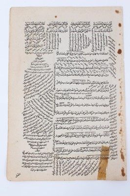 Lot 314 - Three Persian illuminated manuscript leaves