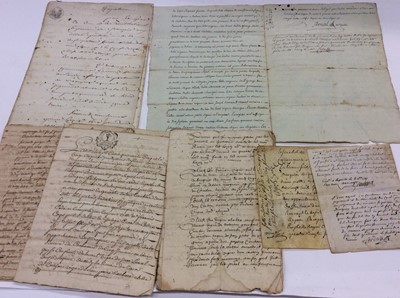 Lot 1309 - Quantity 18th / 19th century French documents