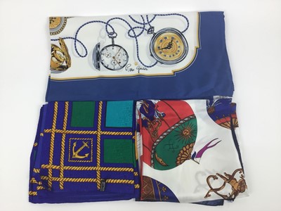 Lot 1764 - Four Silk scarves - Rolex Oyster in Rolex package, Rolex Geneve, Picasso by Marigold Enterprises.