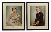 Lot 199 - TM King George VI and Queen Elizabeth - pair...