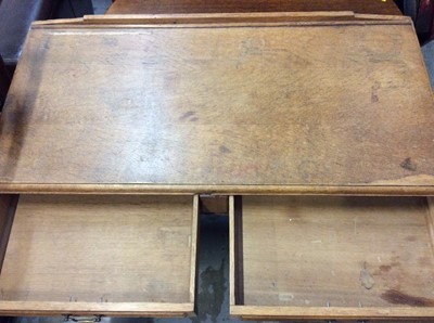 Lot 111 - Early 20th century oak desk/dressing table