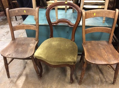 Lot 963 - Four various 19th century country chairs and one other Victorian chair