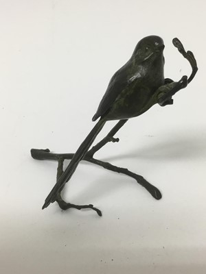 Lot 168 - Patricia Northcroft (Contemporary) bronze sculpture of a Long tailed tit