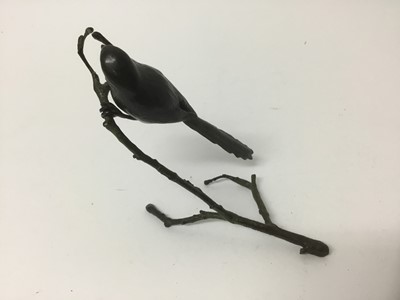 Lot 168 - Patricia Northcroft (Contemporary) bronze sculpture of a Long tailed tit
