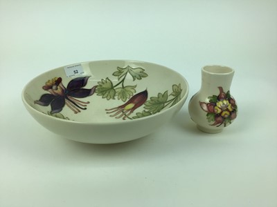Lot 571 - Modern Moorcroft bowl and similar small vase