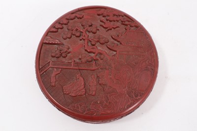Lot 281 - Chinese cinnabar lacquer box and cover