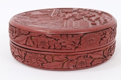 Lot 281 - Chinese cinnabar lacquer box and cover