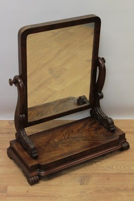 Lot 697 - Late Regency mahogany swing frame toilet mirror