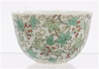 Lot 203 - 19th century Chinese Qing tea bowl finely...