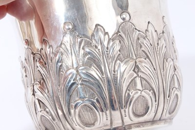 Lot 2 - Victorian Britannia silver sugar bowl in the form of a Queen Anne style porringer, with flared rim and decorated