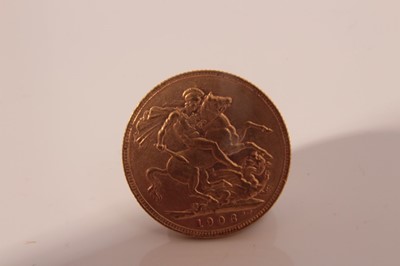 Lot 454 - G.B. - Gold sovereign Edward VII 1906P G.F. (1 coin)
