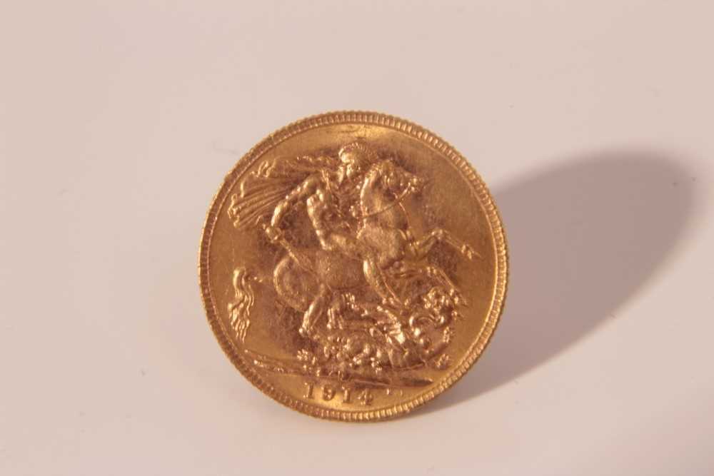Lot 457 - G.B. - Gold sovereign George V 1914P