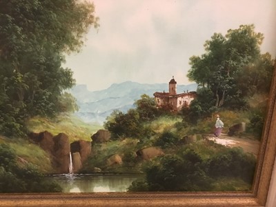 Lot 133 - Tony Bondignio (20th century) oil on canvas fantastical landscape
