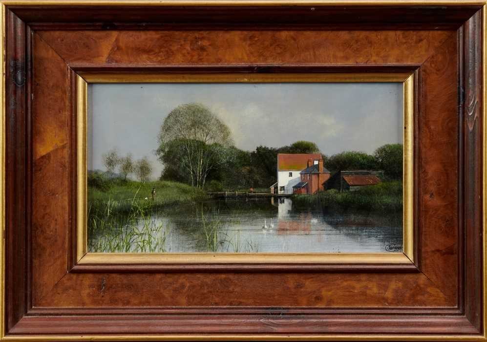 Lot 1099 - *Clive Madgwick - oil on board, Thorington Mill