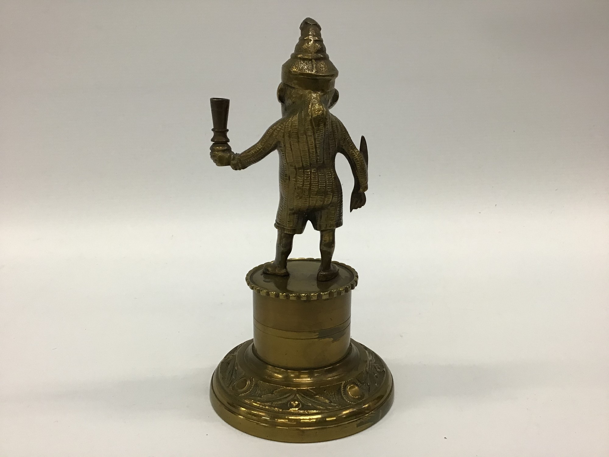 Lot 1857 - Victorian Brass Mr Punch table lighter