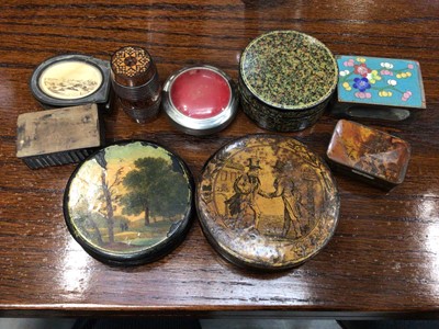 Lot 582 - Collection patch and snuff boxes etc