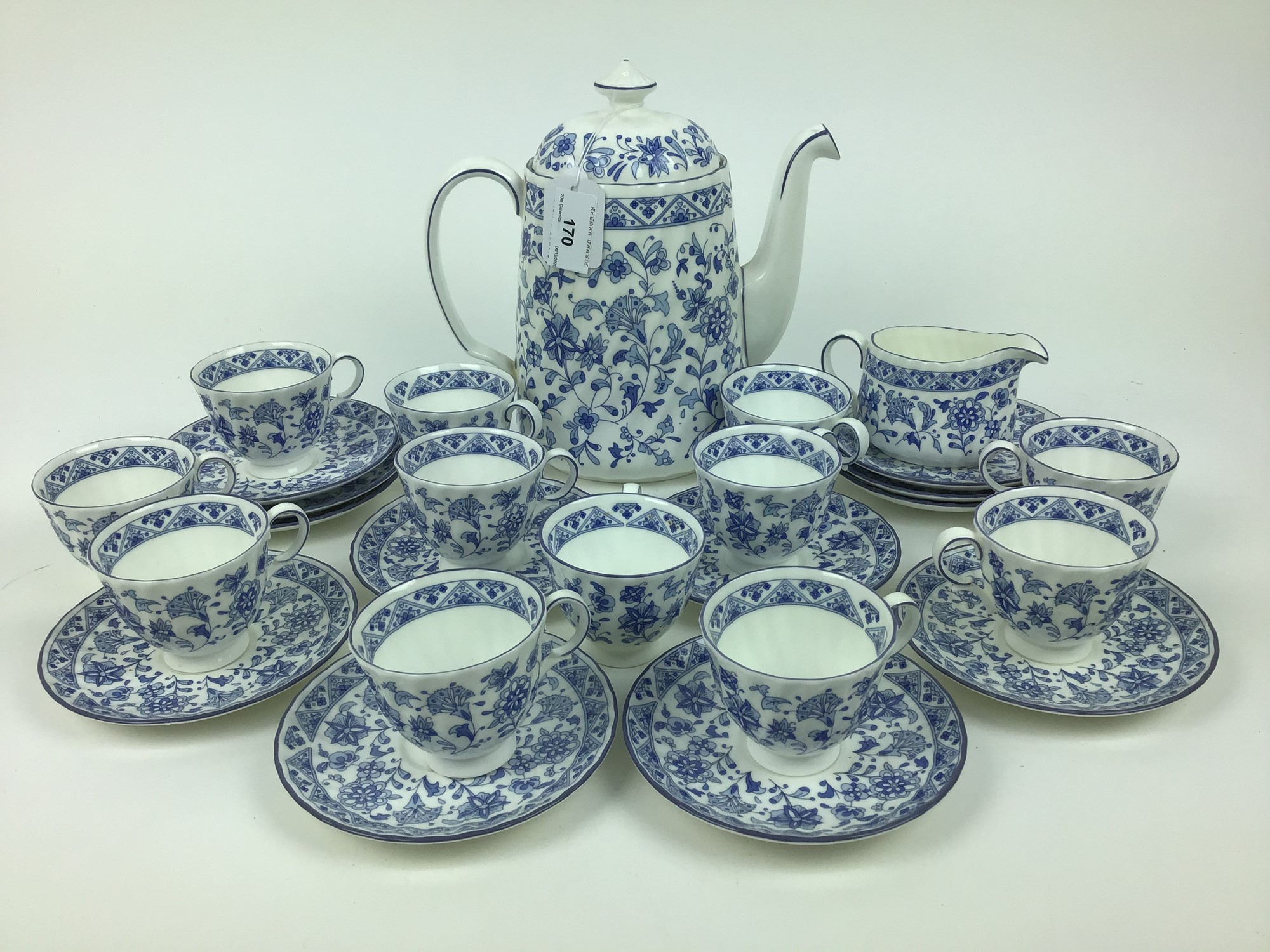 Lot 170 Minton 'Shalimar' pattern coffee set