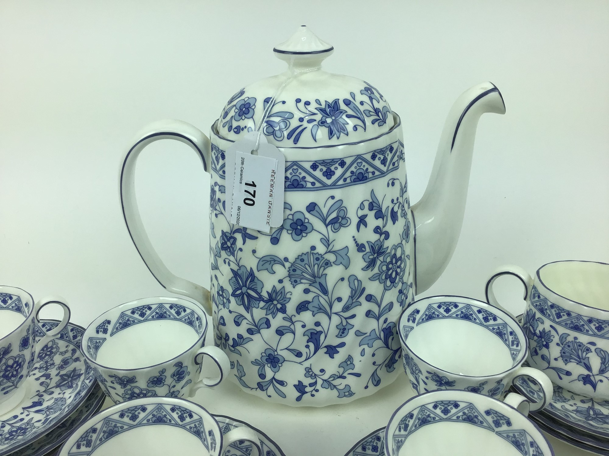 Lot 170 Minton 'Shalimar' pattern coffee set