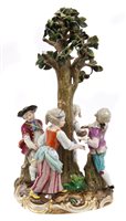 Lot 212 - 19th century Meissen porcelain figure group...