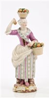 Lot 213 - 19th century Meissen porcelain figure of a...