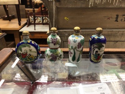 Lot 480 - Four Chinese enamel snuff bottles