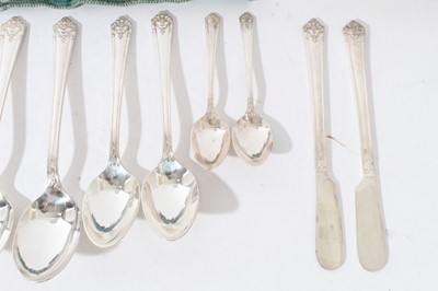 Lot 78 - Six early 20th Century Canadian silver cake forks, stamped Birks, Sterling together with five other pieces of similar Birks s