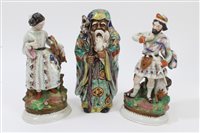 Lot 224 - Pair mid-19th century French porcelain figures...