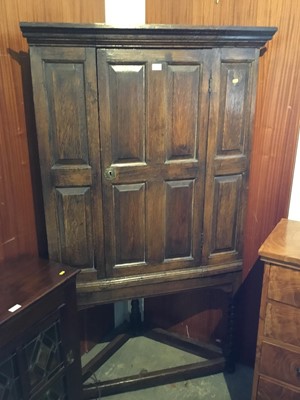 Lot 1017 - Corner cupboard on stand