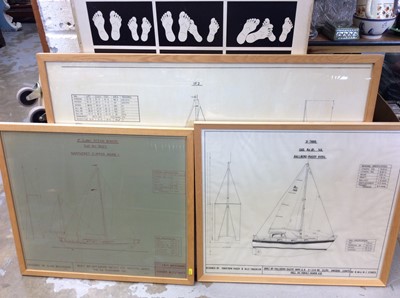 Lot 406 - Group pictures including yacht designs